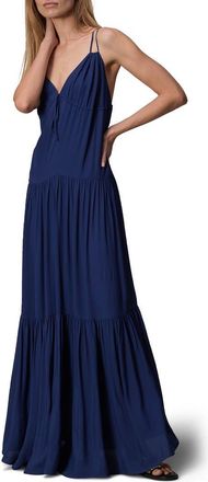 Rag & Bone Amanda Tiered Ruffle Maxi Dress in Deep Blue at Nordstrom Rack, Size Xx-Small