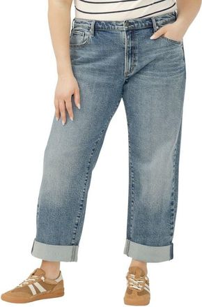 Silver Jeans Co Relaxed Straight Leg Jeans in Willow at Nordstrom, Size 24W 28