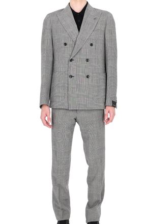 Tagliatore Montecarlo Seersucker Wool Double-Breasted Suit