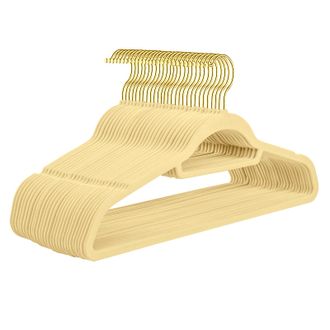 OEM Juego De 30 Perchas Antideslizantes De Abs Flocado Para Guardar Ropa En Casa. Un Perchero M&aacute;gico Y Sin Costuras