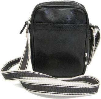 Ferragamo Pre-owned Leather Schoudertas - unisex - Vintage Schoudertas - Zwart - ONE Size - Leer - Vintage