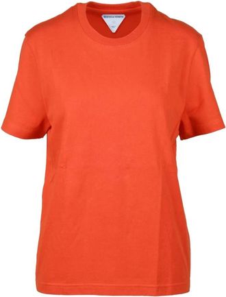 Bottega Veneta Tshirt - Dames - T-shirts - Oranje - M - Katoen - Tops