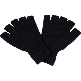 Nirvanna Designs Hand Loom Striped and Solid Fingerless Gloves in Black at Nordstrom