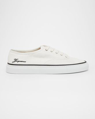 Jacquemus Men & apos;s Les Fefe Canvas Low-Top Sneakers