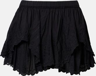 Isabel Marant Layale embroidered cotton shorts