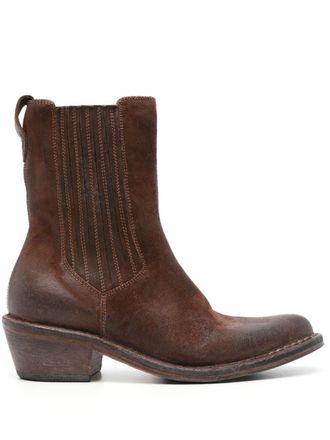 Moma 50mm burnished boots - Brown