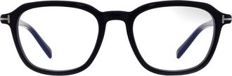 Tom Ford Blue Light Block Square Mens Eyeglasses FT5980-B 001 51