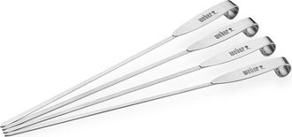 Weber Juego De Pinchos Weber Etgs, 4 Piezas, Acero Inoxidable