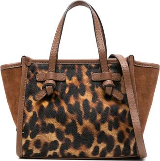 Gianni Chiarini Borsa tote Miss Marcella leopardata - Marrone