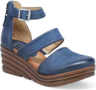 Miz Mooz Amia Ankle Strap Platform Wedge Clog in River at Nordstrom, Size 10.5-11Us