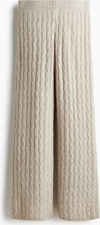 H&M Hose in Zopfstrick - Beige