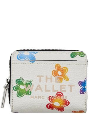 Marc Jacobs mini The Wild Daisy Compact wallet - women - Polyurethane/Grained Leather - One Size - White