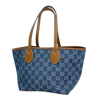 Gucci Pre-owned Tote Bags, female, Blue, Size: ONE SIZE Pre-owned Vintage Tote Bag