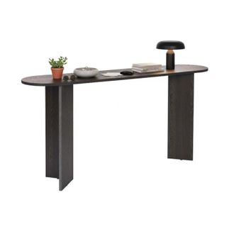 Dmora Consolle Cercino, un Ripiano, Peso Supportato 25 kg, Colore Ripiano Nero, 150x35x75h cm Nero