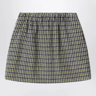 Douuod Checked skirt in a wool blend