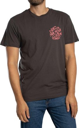 Deus Ex Machina Mens Back Graphic Scrambler T-Shirt, Anthracite, M