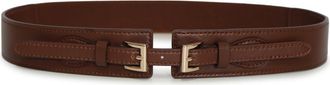 Belle & Bloom London Fog Leather Waist Belt in Dark Brown at Nordstrom, Size X-Small/small