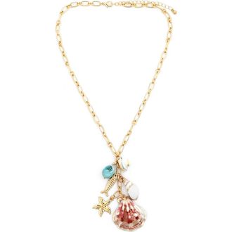 Panacea Shells Charm Necklace in Ivory at Nordstrom