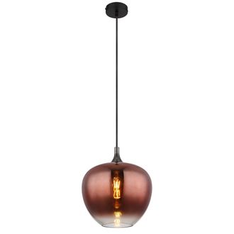 Globo Lighting L&aacute;mpara Colgante - Maxy - Rojo - Vidrio - &Oslash; 29cm - E27