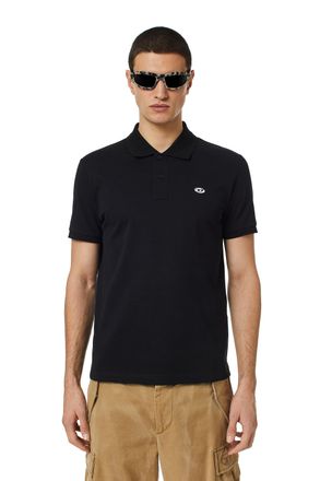 Diesel Polo shirt with D oval Patch - Polos - Man - Black