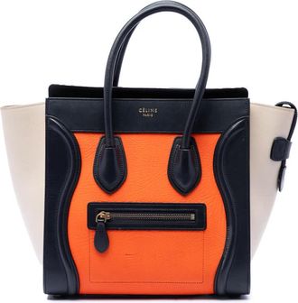 Celine Pre-owned Celine Micro Tricolor Leather Luggage Tote Ladies 790ZIJLV4DXF2FZV