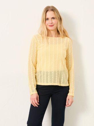 Fat Face FatFace Lottie Yellow Lace Top