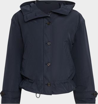 Brunello Cucinelli Technical Cotton-Blend Drawstring Hooded Jacket