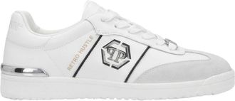 Philipp Plein Lo-Top Sneakers - unisex - Sneakers - Wit - 42 EU - Leer - Schoenen