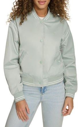 Champion Crop Varsity Jacket in Sage at Nordstrom Rack, Size X-Small