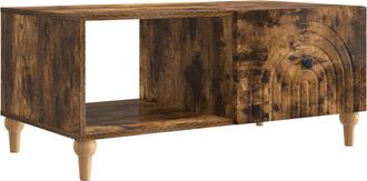 vidaXL Mesa De Caf&eacute; Roble Ahumado 90 X 50 X 40 Cm Madera De Ingenier&iacute;a Vidaxl