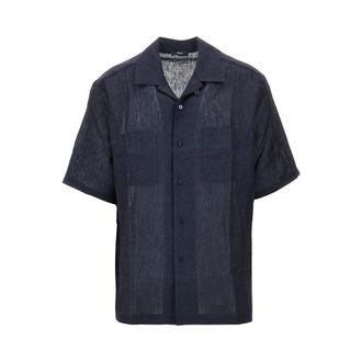 Herno Summer Linen short-sleeved shirt Man XXL
