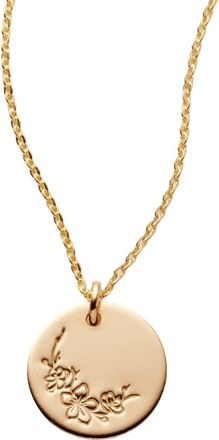 Made by Mary March Birth Flower Necklace in Gold Filled at Nordstrom, Size Medium
