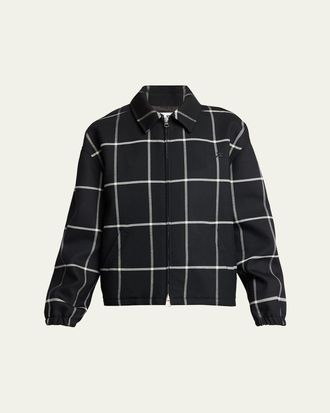 Courr&egrave;ges Checked Bomber Jacket