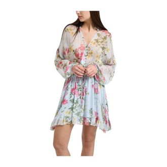 Liu Jo Short Dresses, female, Multicolor, Size: L Short Flowery Dress