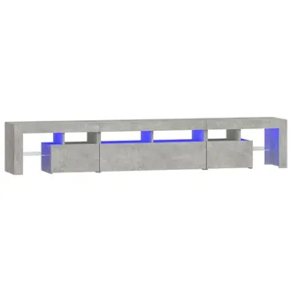 vidaXL Vidaxl - Mueble De Tv Con Luces Led Gris Hormig&oacute;n 230x36,5x40 Cm