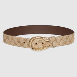 Gucci Dionysus Wide Belt, Beige, GG Canvas