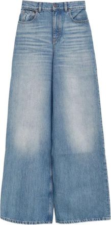Chlo&eacute; High-rise Wide-leg Jeans - Dames - Loose Fit Jeans - Blauw - W25 - Katoen - Jeans