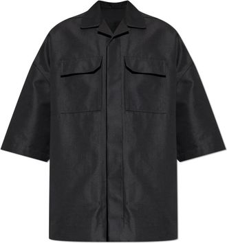 Rick Owens Oversized Shirt - Heren - Korte mouwen Overhemden - Zwart - M - Overhemden
