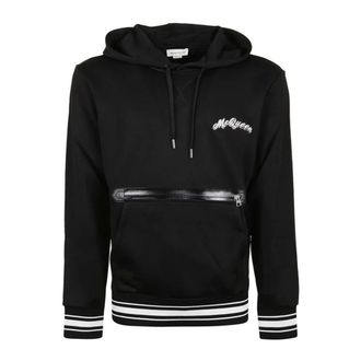 Alexander McQueen Alexander McQueen, Hoodies, male, Black, Size: S Logo Hooded Sweatshirt