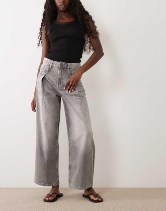 Cotton On Jeans ampi a palloncino grigio ombra