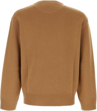 Valentino Garavani Mens Biscuit Wool Sweater - Tan - Size Medium
