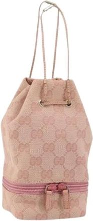 Gucci Pre-owned Mini Bags, female, Pink, Size: ONE SIZE Pre-owned Canvas Mini Bag