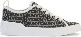 DKNY Mar Logo Lace Up Sneaker White Black