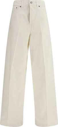Haikure Bethany Twill 45 Jeans - Dames - Loose Fit Jeans - Wit - W28 - Katoen - Jeans