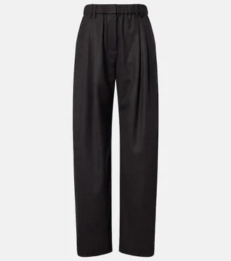 Brunello Cucinelli Monili virgin wool wide-leg pants