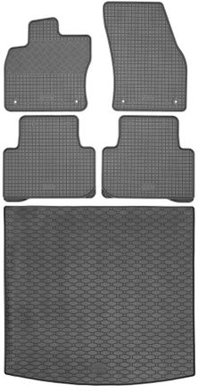 OEM Volkswagen Touran Ii Minivan Desde 09.2015 Set - Alfombrillas De Goma Para Coche + Alfombrilla Para Maletero
