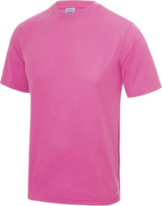 Just Cool Just Cool Mens Performance Plain T-Shirt (XXL) (Electric Pink)