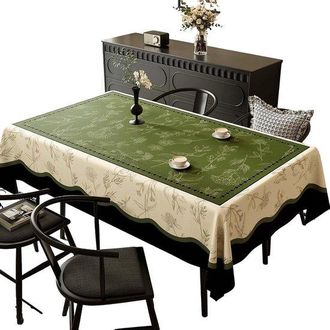 No Brand Mantel - Mantel Rectangular De Pvc - Mantel Impermeable Y Resistente A Las Manchas - Posavasos Resistente Al Calor - F&aacute;cil De Limpiar - Protecci&oacute;n Par