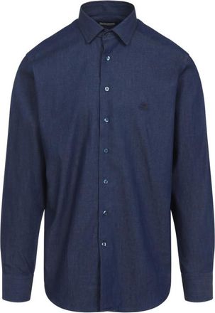 Etro Blue Long Sleeves Logo Shirt