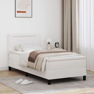 vidaXL Estructura De Cama Con Colch&oacute;n 100 X 200 Cm Cuero Sint&eacute;tico Vidaxl